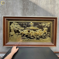 TRANH MÃ ĐÁO THÀNH CÔNG BẰNG ĐỒNG VÀNG - KÍCH THƯỚC 90X50CM