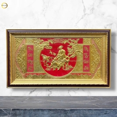 TRANH MỪNG THỌ CỤ BÀ BẰNG ĐỒNG DÁT VÀNG - KÍCH THƯỚC 68X38CM