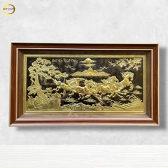 TRANH MÃ ĐÁO THÀNH CÔNG BẰNG ĐỒNG VÀNG - KÍCH THƯỚC 90X50CM
