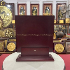 TRANH RỒNG PHÚ QUÝ BẰNG ĐỒNG MẠ VÀNG 24K - TRANH QUÀ TẶNG ĐỂ BÀN (KÍCH THƯỚC 23CM)