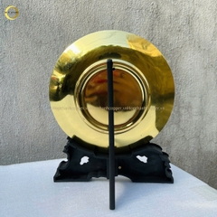 TRANH ĐĨA HOA SEN BẰNG ĐỒNG - TRANH QUÀ TẶNG ĐỂ BÀN (KÍCH THƯỚC 20CM)