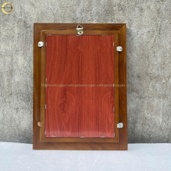 TRANH CHỮ TÂM BẰNG ĐỒNG VÀNG MẠ VÀNG 24K - KÍCH THƯỚC 28X38CM