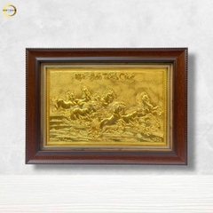 TRANH MÃ ĐÁO THÀNH CÔNG BẰNG ĐỒNG DÁT VÀNG - KÍCH THƯỚC 38X28CM