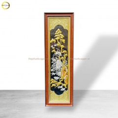 BỘ TRANH ĐỒNG TỨ QUÝ, DÁT VÀNG BẠC (KÍCH THƯỚC 28X88CM)