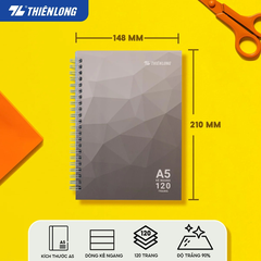 Sổ lò xo kẻ ngang A5 MB-011 120 trang