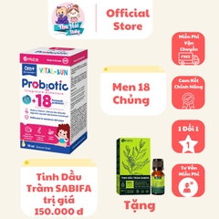 Men Vi Sinh 18 chủng Probiotic 0m+ Vital Bun 10ml ( Tặng Dầu Tràm Sabifa )