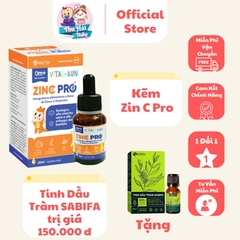 Kẽm VITAL-BUN ZINC PRO 20ml ( Tặng Dầu Tràm Sabifa)