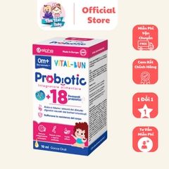 Men Vi Sinh 18 chủng Probiotic 0m+ Vital Bun 10ml ( Tặng Dầu Tràm Sabifa )
