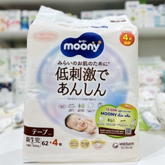 Bỉm Dán Cao cấp Moony Natural Organic size NB 62+4M