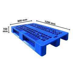 Pallet Nhựa 1200x800x150mm - Màu xanh - VN10-PL