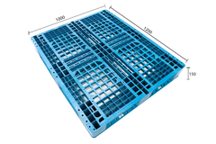 Pallet Nhựa 1200x1000x150MM - Màu xanh - VN05-PL