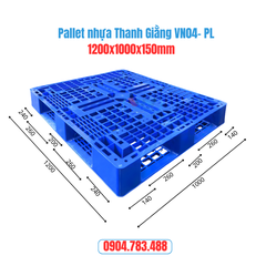 Pallet Nhựa 1200x1000x150MM - Màu xanh - VN04-PL