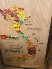 Bản đồ gỗ VN- 40x60cm- kỷ nguyên mới