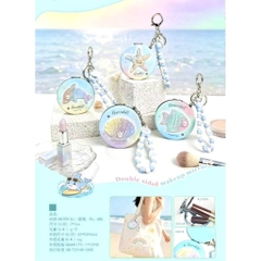 Gương túi 2 mặt+móc khóa ZT187