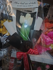 Bó hoa tulip 3 bông- trắng