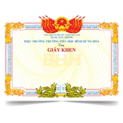 Giấy khen - Xấp 100 tờ