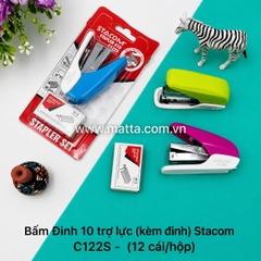 Dập ghim trợ lực + ghim Stacom C122S