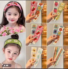 Băng đô dán tóc len mix hình