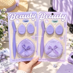 Bông phấn trang điểm+dao cạo  YH-181