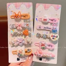 Set kẹp tóc 5 chi tiết Thỏ Cáo