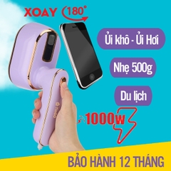 Bàn ủi hơi nước mini TINGO 1000w xoay 180 độ mang đi du lịch công tác
