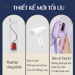 Bàn ủi hơi nước mini TINGO 1000w xoay 180 độ mang đi du lịch công tác