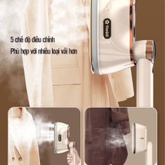 Bàn ủi hơi nước cầm tay TinGO xoay tay cầm 5 chế độ điều chỉnh ủi khô ủi hơi gấp gọn