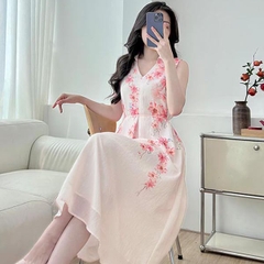 Đầm hoa dây cổ somi