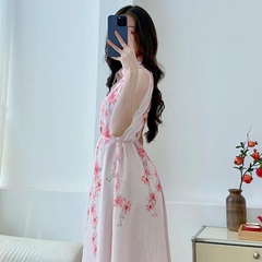 Đầm hoa dây cổ somi