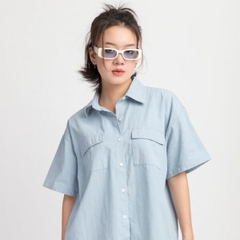 Áo sơ mi oversize tay ngắn