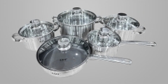 BỘ NỒI KAFF CAO CẤP 5 MÓN INOX 304 KF-ST005Fr