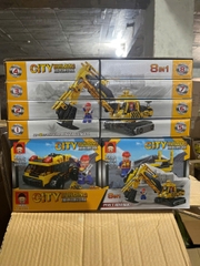 Bộ xếp hình đội công trình 9 mẫu mã 11027B (Bán lốc 8 bộ)