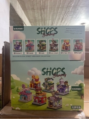 Bộ xếp hình phố ẩm thực mini mã 11065B (bán khay 12 hộp)