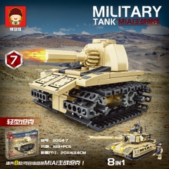 Bộ xếp hình xe tăng chiến đấu MIAI 9 mẫu mã 11054B (Bán lốc 8 hộp)