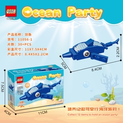 Bộ xếp hình động vật biển 12 mẫu mã 11056B (Bán theo lốc 12 hộp)