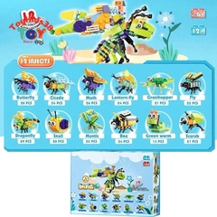 Bộ xếp hình côn trùng mã SM196B ( bán 12b/ khay)