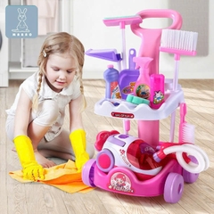 Xe đẩy dọn rác không có hút bụi