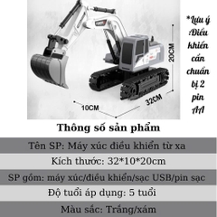 Máy xúc điều khiển đen