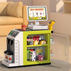 Quầy tính tiền siêu thị mini mã 668-124 Màu Xanh