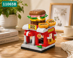 Bộ xếp hình phố ẩm thực mini mã 11065B (bán khay 12 hộp)