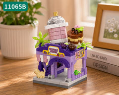 Bộ xếp hình phố ẩm thực mini mã 11065B (bán khay 12 hộp)