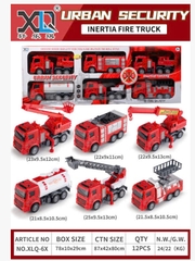 GIÁ 1 THÙNG - Set 6 xe CỨU HOẢ mã XLQ-6X