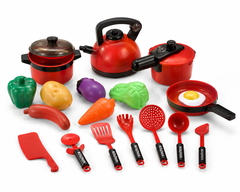 Bộ nấu ăn 18pcs ĐỎ mã 5738