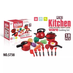 Bộ nấu ăn 18pcs ĐỎ mã 5738