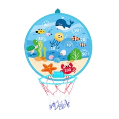 Ném bóng dính kèm bóng rổ đv biển
