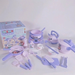 Bộ nấu ăn 20pcs (Thỏ tím, Khủng long)