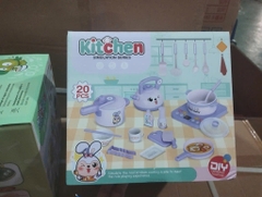 Bộ nấu ăn 20pcs (Thỏ tím, Khủng long)