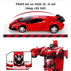 Xe điều khiển biến hình robot đỏ 889-18