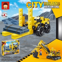 Bộ xếp hình đội công trình 9 mẫu mã 11027B (Bán lốc 8 bộ)