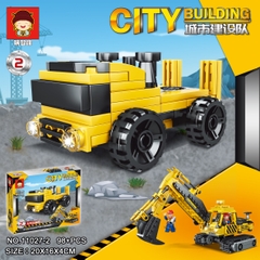Bộ xếp hình đội công trình 9 mẫu mã 11027B (Bán lốc 8 bộ)
